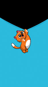 750x1334 cute cat hanging ilration