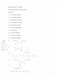 Nomenclature Chemistry Worksheet