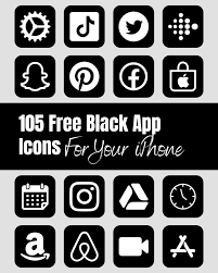 105 free aesthetic black app icons for