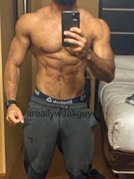 This guy (u/areallyweakguy) doing wife fucking cardio all the time. Natty  or not? : r/nattyorjuice
