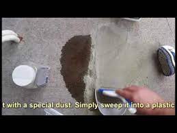 The spill was from a leaking car, now fixed, and they are a few months old. How To Remove Oil Stains From Concrete Driveway Youtube