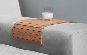 rollable flexible wooden armchair tray