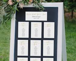 Gold Seating Chart Kit 4x6 Inches Printable Instant