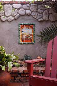 outdoor use of mexican tile mural art
