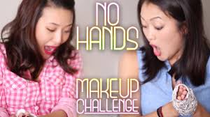 no hands makeup challenge from head