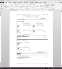 Daily Cash Report Template Csh101 1