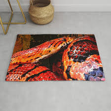 grunge coiled corn snake rug by the