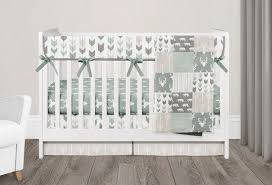 Gender Neutral Sage Green Crib Bedding