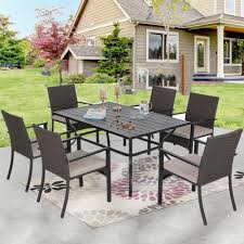 Outdoor Dining Set Wicker Patio Chairs
