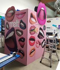 melt cosmetics trade show booth