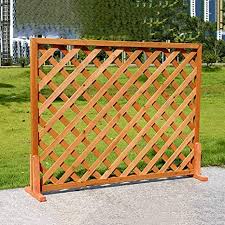 Find gorgeous lattice fencing to complete several different backyard projects today. Subbye Wooden Grid Garden Fence Border Edge Wall Decor Free Standing Plant Picket Fencing Panels For Flowerbeds W Wood Foot Bracket Orange 3 Sizes Color 120 60cm Amazon Co Uk Garden Outdoors