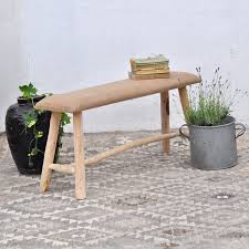 rustic hessian covered garden bench