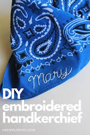 how to embroider handkerchiefs crewel