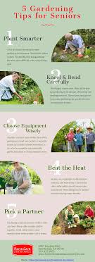 5 gardening tips for seniors infographic