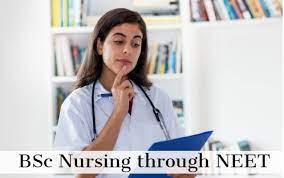 bsc nursing through neet 2024