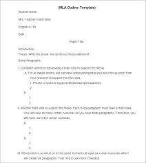 Download Mla Template Microsoft Word Format Free Outline In And