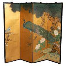 It wasn't until the early twentieth. Chinese Hand Painted Four Panel Screen Wall Painting Beautiful Space Japanese Art
