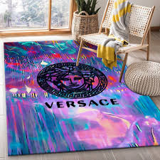 versace logo area rug for living room
