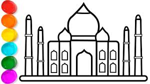 This picture taj mahal drawing for kids taj mahal coloring page is taken from : How To Draw Taj Mahal Coloring Pages For Kids Taj Mahal Drawing And Coloring For Children Youtube