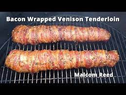 bacon wrapped deer backstrap smoked