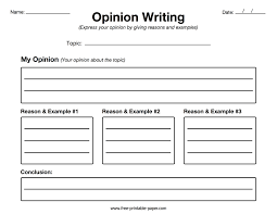 opinion writing graphic organizer