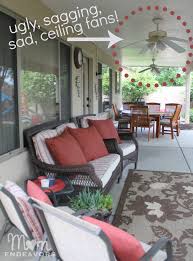 patio lighting ceiling fan makeover