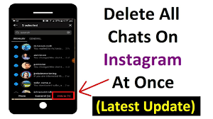 how to delete all insram chats at