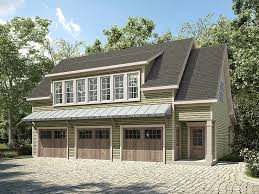 Carriage House Plan With 3 Car Garage