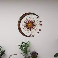 Metal Sun Moon Wall Decor