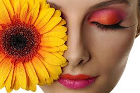 flower makeup face abstract lady