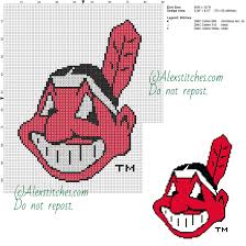 Get unlimited access to hundreds of free patterns. Cleveland Indians Free Logo Major League Baseball Mlb 90x107 3 Colors Free Cross Stitch Pat Cross Stitch Cross Stitch Patterns Cross Stitching