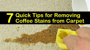 removing coffee stains from carpet