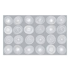 circles rug 7 6 x 12 gray white
