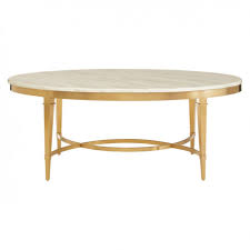 Oval Marble Coffee Table With Gold