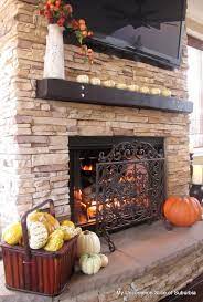 Fall Mantel Stone Fireplace Designs