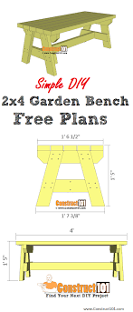 simple 2 4 garden bench plans pdf