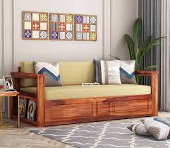 Buy Riota Sheesham Wood Sofa Bed With