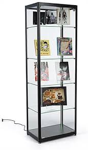 Black Glass Curio Display Cabinet