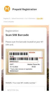 sim card self registration m1