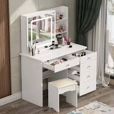 makeup tables with a mirror foter