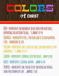 Colors Of Christ Meanings Free Printable Detail Oriented