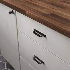 matte black cabinet drawer pull with