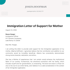 immigration letter of support for