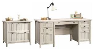 Maybe you would like to learn more about one of these? Sauder 2 Piece Executive Desk And Lateral File Set In Chalked Chestnut Farmhouse Desks And Hutches By Homesquare Houzz