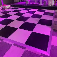 matte black and white dance floor 3 x