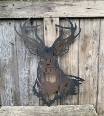 Metal Deer Buck Stag Wall Art Deer