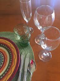 placing wine glasses on your table