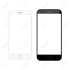Realistic Smartphone Modern Mobile Phone Blank Cellphone Telephone