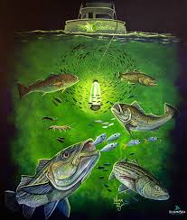 Green Fishing Light Mid Atlantic Scene Breathable Upf50 Long Sleeve