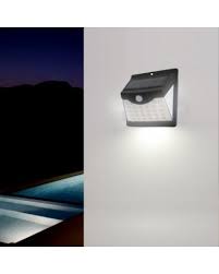 0 55w black led solar wall light with